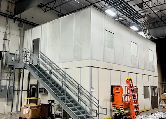 Second level added to existing modular office
