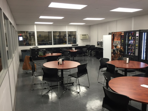 Modular Breakroom with Hard Laminate flooring