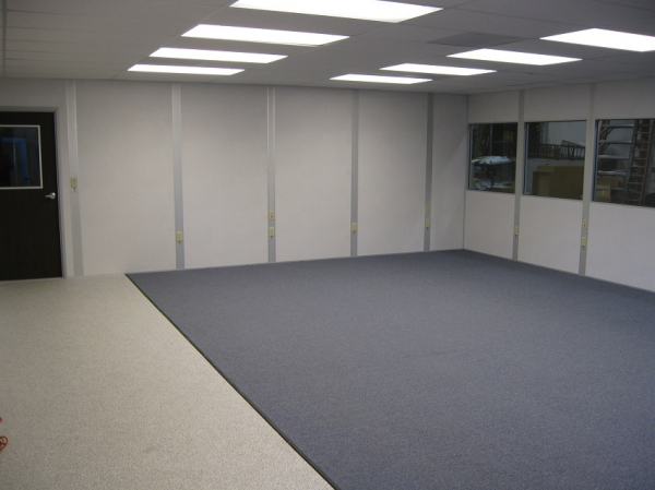 Modular Conference Room with Wood Laminate flooring